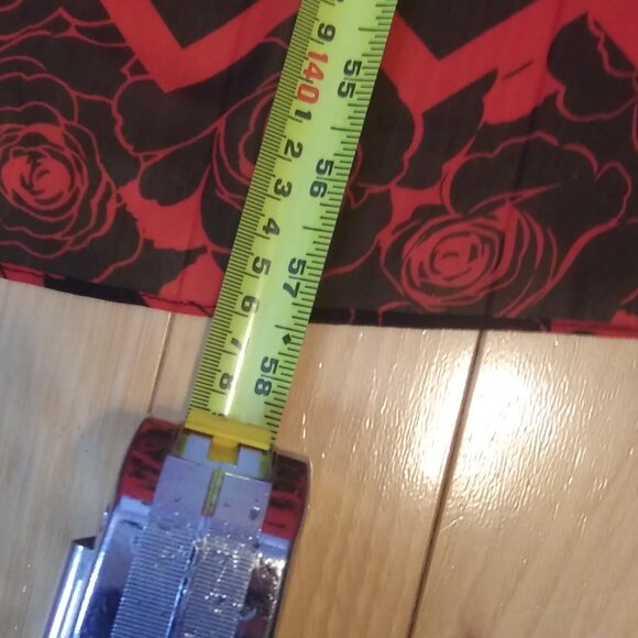 Anne Cole collection sarong roses print  red and black pool beach Cover up - Picture 15 of 16